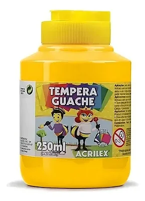 TINTA GUACHE AMARELO OURO 250ML - ACRILEX