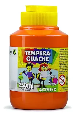 TINTA GUACHE LARANJA 250ML - ACRILEX