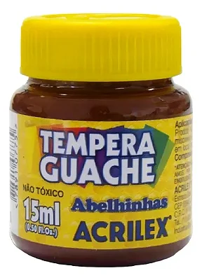 TINTA GUACHE MARROM 15ML - ACRILEX