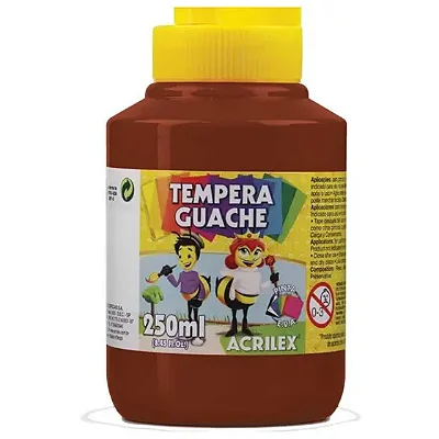 TINTA GUACHE MARROM 250ML - ACRILEX