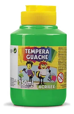 TINTA GUACHE VERDE FOLHA 250ML - ACRILEX