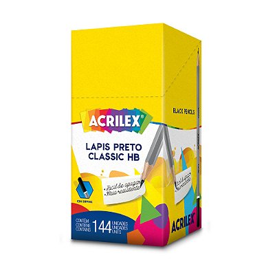 LAPIS DE ESCREVER PRETO CLASSIC - ACRILEX