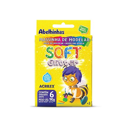 MASSINHA DE MODELAR SOFT GLITTER 90G - ACRILEX