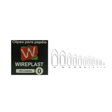 CLIPS P/ PAPEL N 0 COM 100 UNIDADES - WIREPLAST