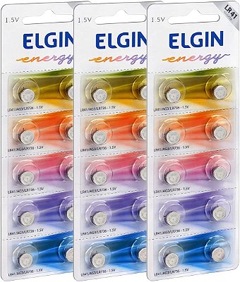 BATERIA ALCALINA LR41 /AG3 /LR736 1.5V - ELGIN