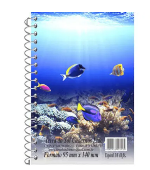 CADERNETA ESPIRAL CAPA FLEXIVEL 1/8 COM 48 FOLHAS - ALTERNATIVA