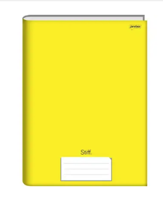 CADERNO BROCHURA CAPA DURA 1/4 COM 48 FOLHAS AMARELO STIFF - JANDAIA