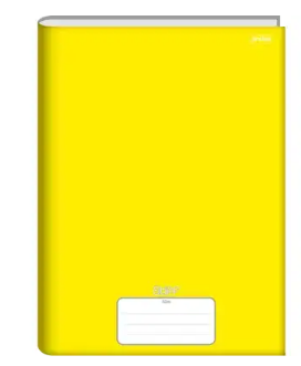 CADERNO BROCHURA CAPA DURA 1/4 COM 80 FOLHAS AMARELO SLIM STIFF - JANDAIA