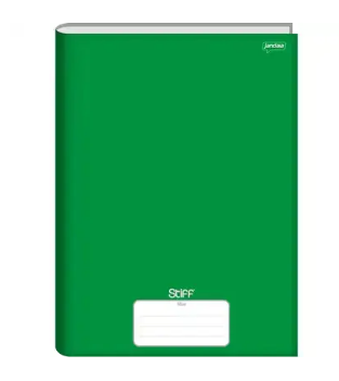 CADERNO BROCHURA CAPA DURA 1/4 COM 80 FOLHAS VERDE SLIM STIFF - JANDAIA