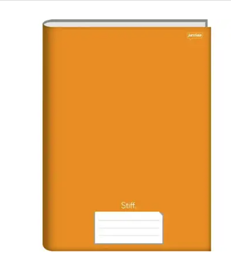 CADERNO BROCHURA CAPA DURA 1/4 COM 96 FOLHAS LARANJA STIFF - JANDAIA