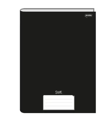 CADERNO BROCHURA CAPA DURA 1/4 COM 96 FOLHAS PRETO - JANDAIA