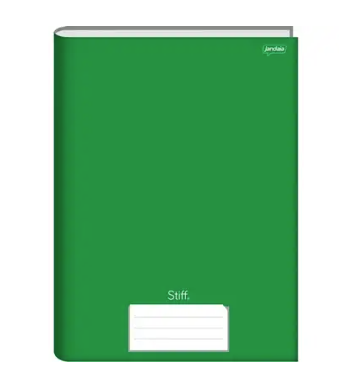 CADERNO BROCHURAO CAPA DURA COM 48 FOLHA VERDE STIFF - JANDAIA