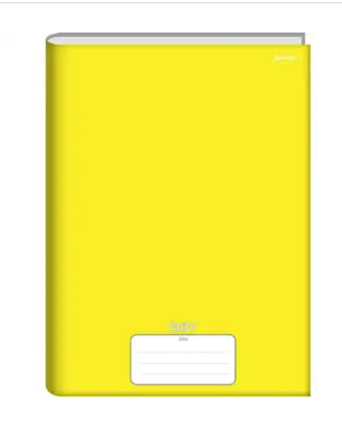 CADERNO BROCHURAO CAPA DURA COM 80 FOLHAS AMARELO  SLIM STIFF - JANDAIA