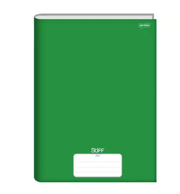 CADERNO BROCHURAO CAPA DURA COM 80 FOLHAS VERDE SLIM STIFF - JANDAIA
