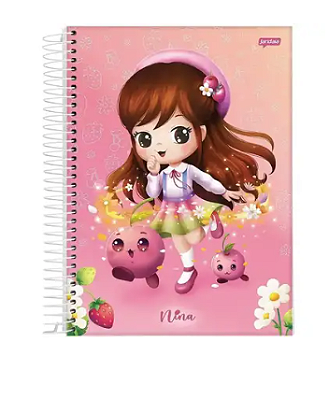 CADERNO ESPIRAL CAPA DURA 1 MATERIA COM 80 FOLHAS NINA - JANDAIA