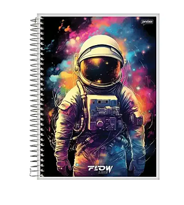 CADERNO ESPIRAL CAPA FLEXIVEL 1/4 COM 80 FOLHAS UMA STELLA FLOW - JANDAIA