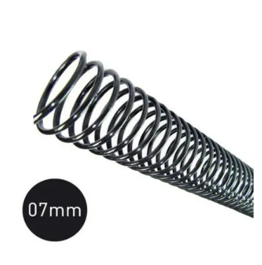 ESPIRAL P/ ENCADERNACAO 07MM PRETA - MARES