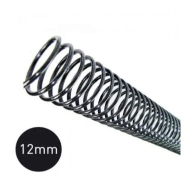 ESPIRAL P/ ENCADERNACAO 12MM PRETA - MARES