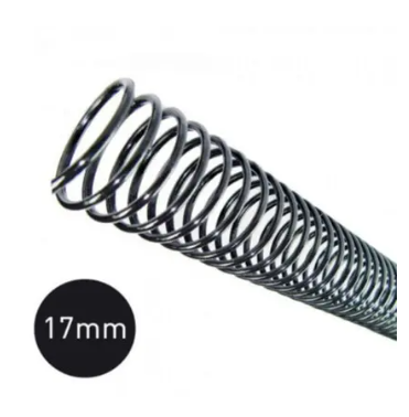 ESPIRAL P/ ENCADERNACAO 17MM PRETA - MARES