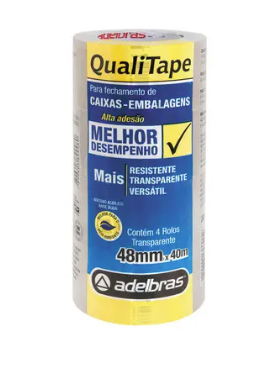 FITA ADESIVA TRANSPARENTE 48MMX40M - ADELBRAS