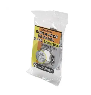 FITA DUPLA FACE DE PAPEL 12MMX10M - ADELBRAS