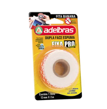 FITA DUPLA FACE ESPUMA 12MMX2M - ADELBRAS