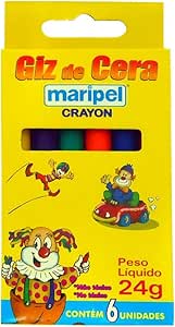 GIZ DE CERA COM 06 CORES - MARIPEL