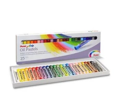 GIZ DE CERA PASTEL OLEOSO COM 25 CORES - PENTEL
