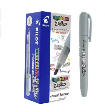 MARCA TEXTO LUMICOLOR CINZA - PILOT