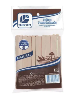 PALITO SORVETE REDONDO COM 100 UNIDADES - THEOTO