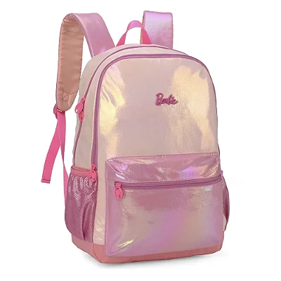 MOCHILA DE COSTA BARBIE HOLOGRAFICA ROSE - LUXCEL