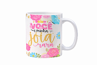 Canecas floral rosa