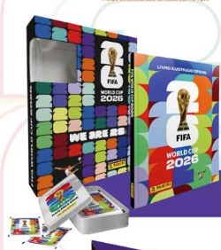 Copa Do Mundo 2026 - BOX Premium + Lata - 1 Álbum Capa Dura + 30 Envelopes 210 Cards + 1 Lata Pocket - FIFA WORLD CUP 20