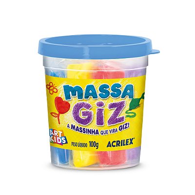 CAIXA MASSINHA DE MODELAR GIZ COM 6 UNIDADES 100G - ACRILEX