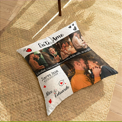 ALMOFADA EU TE AMO 40X40CM PERSONALIZADO