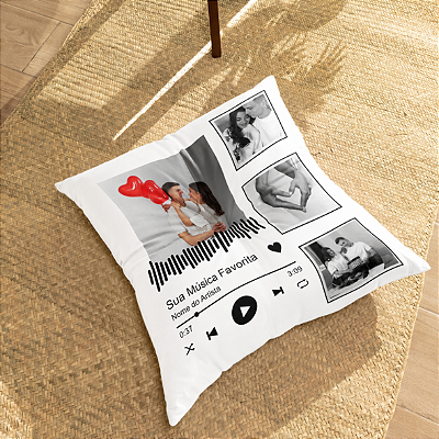 ALMOFADA SPOTIFY 40X40CM PERSONALIZADO
