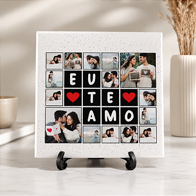 AZULEJO EU TE AMO 15X15CM PERSONALIZADO