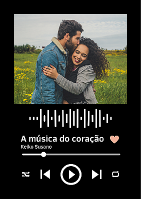 QUADRO SPOTIFY PRETO (29X42CM) - A3