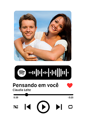 QUADRO SPOTIFY BRANCO (29X42CM) - A3