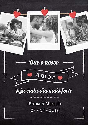 QUADRO NOSSO AMOR (20X29CM) - A4