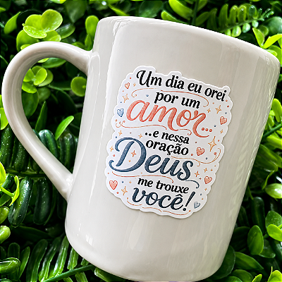 CANECA DE LOUÇA DEUS TROUXE VOCÊ DTF PERSONALIZADO