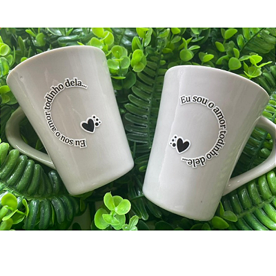 CANECA DE LOUÇA AMOR TODINHO DELA DTF PERSONALIZADO