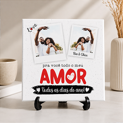 AZULEJO PARA VOCÊ TODO MEU AMOR 20X20CM PERSONALIZADO