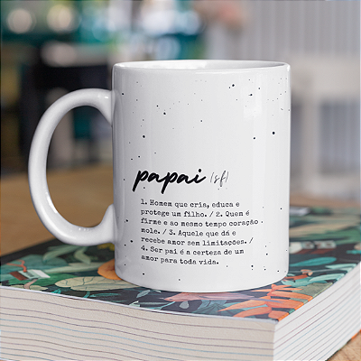 CANECA DE LOUÇA PAPAI  PERSONALIZADA