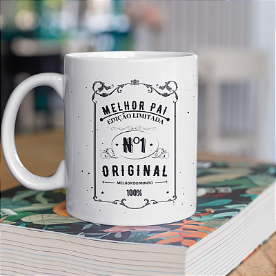 CANECA DE LOUÇA MELHOR PAI EDIÇÃO LIMITADA PERSONALIZADA