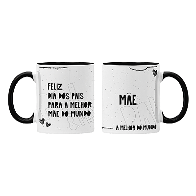 CANECA DE LOUÇA DIA DOS PAIS PARA MELHOR MAE DO MUNDO PERSONALIZADA