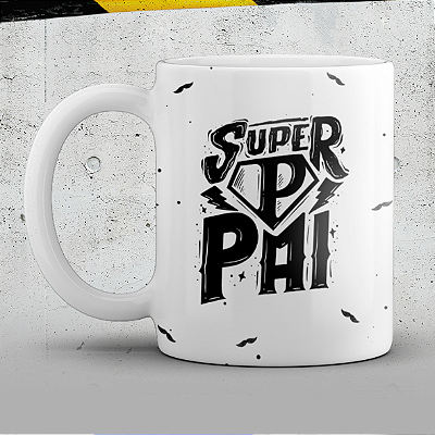 CANECA DE LOUÇA SUPER PAI PERSONALIZADA