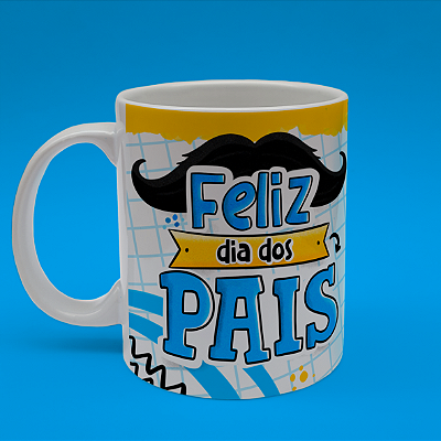 CANECA DE LOUÇA FELIZ DIA DOS PAIS PERSONALIZADO
