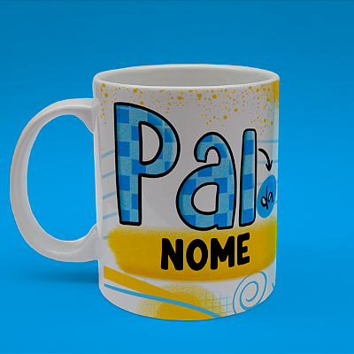 CANECA DE LOUÇA PAI DO  (NOME) PERSONALIZADO