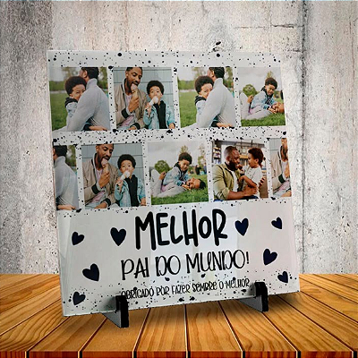 AZULEJO OBRIGADO POR FAZER SEMPRE O MELHOR (COM FOTOS) 15X15CM PERSONALIZADO